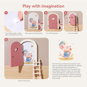 Mamimami Home white frame door emphasizes sturdy design for indoor or outdoor display.