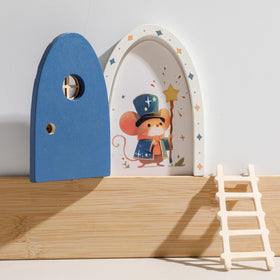 Mamimami Home wooden fairy ladder adds secure, decorative access for fairy door displays.