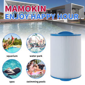 Mamokin 6CH-352 spa filter easy-clean trilobal fabric simplifies maintenance