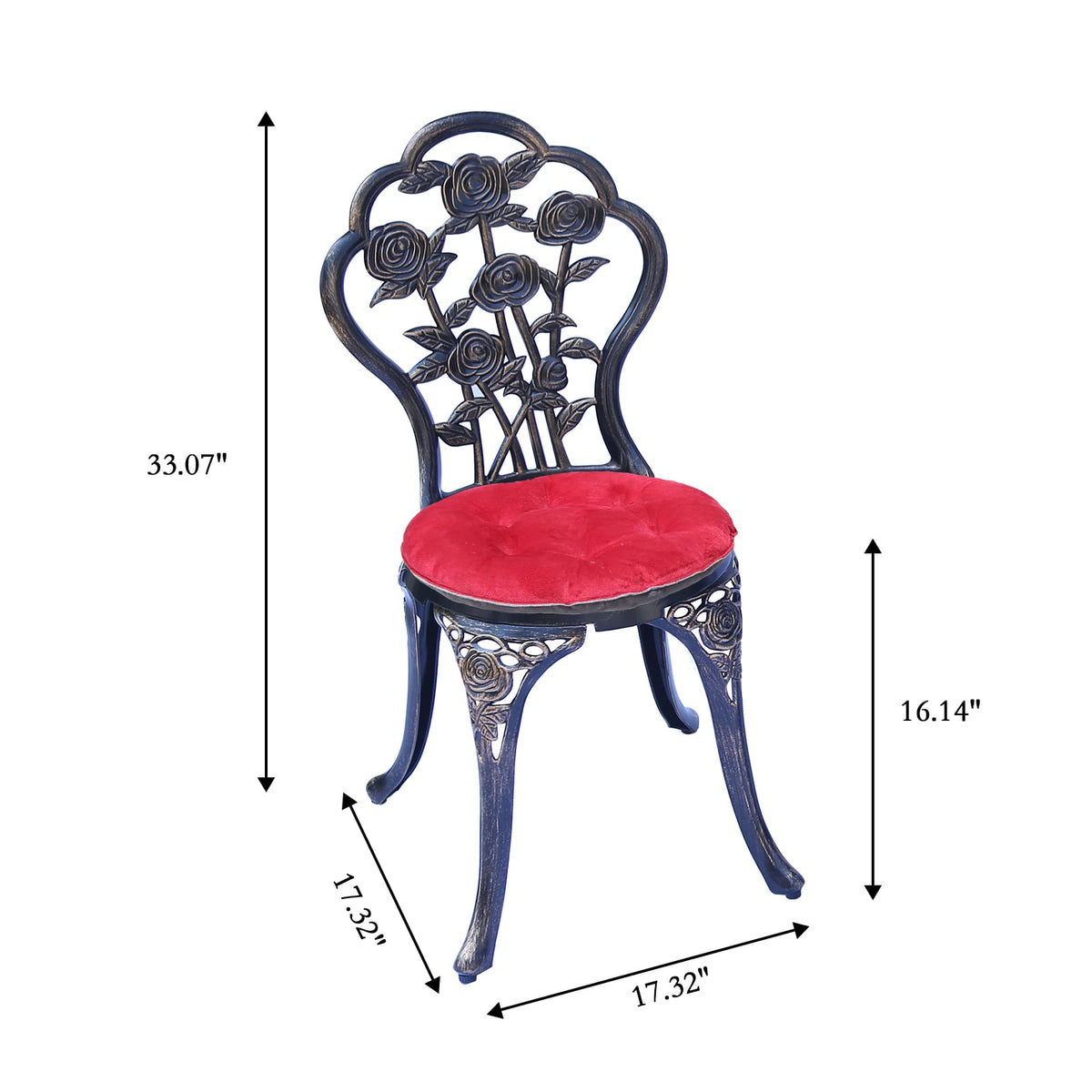Mandolin cushion 15x15x3-5 inch adds comfort to outdoor seating