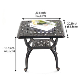 Mandolin outdoor table packaging and clear assembly instructions included.