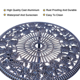 Mandolin rust-resistant cast aluminum construction withstands all weather
