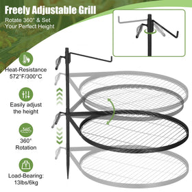 Mangoct adjustable-height grill demonstrating flexible cooking distance