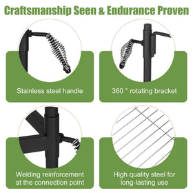 Mangoct stainless steel grill grid highlighting durable, easy-clean surface