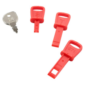 Manioiity four-key set for snow blower ignition replacements, easy handling.