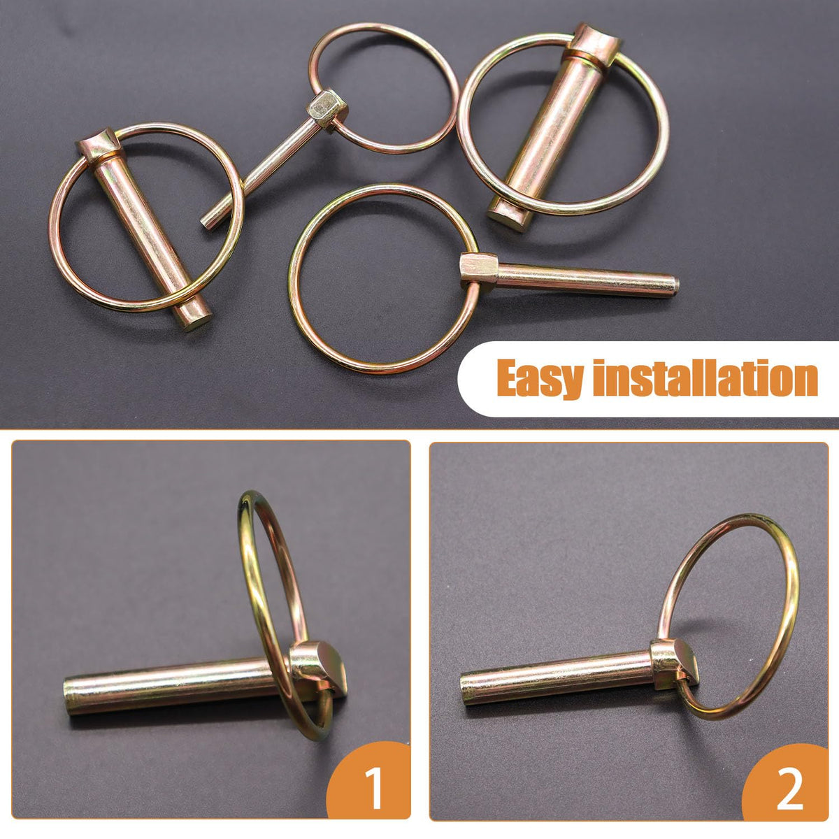 Mankk quick-release Lynch Pin in action simplifies installation.