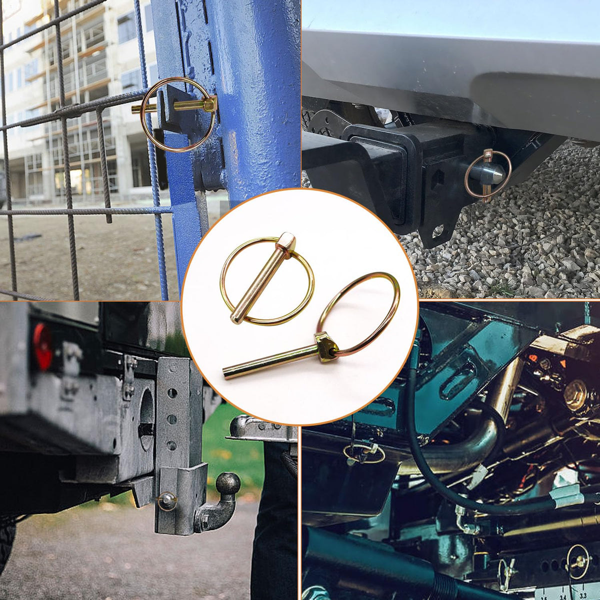 Mankk yellow zinc-coated Lynch Pin offers outdoor corrosion resistance.