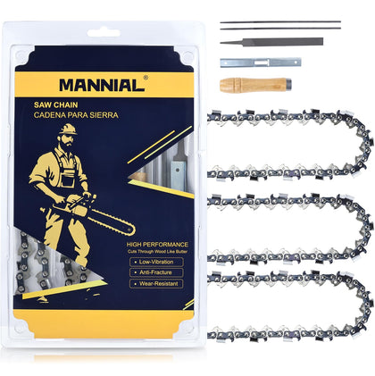 Mannial 3-pack chain ready for durable, smooth cuts.