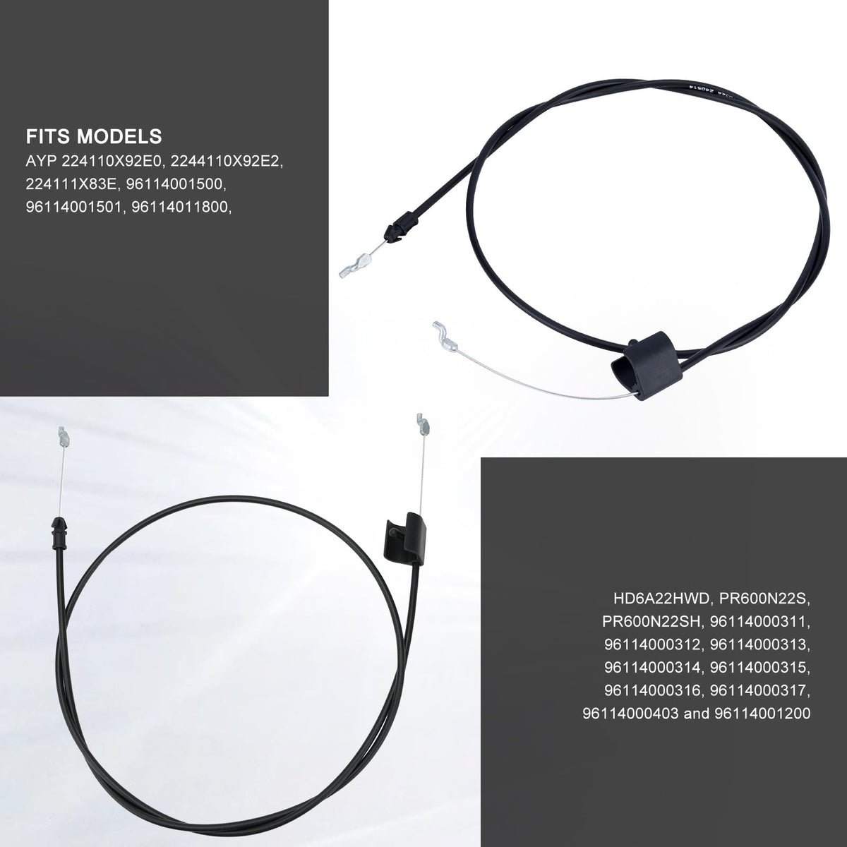 Mannial cable length 55.5 inches demonstrates full length for flexible installation.