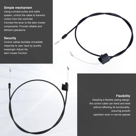 Mannial 55-inch length zone cable provides extended reach for diverse mower models