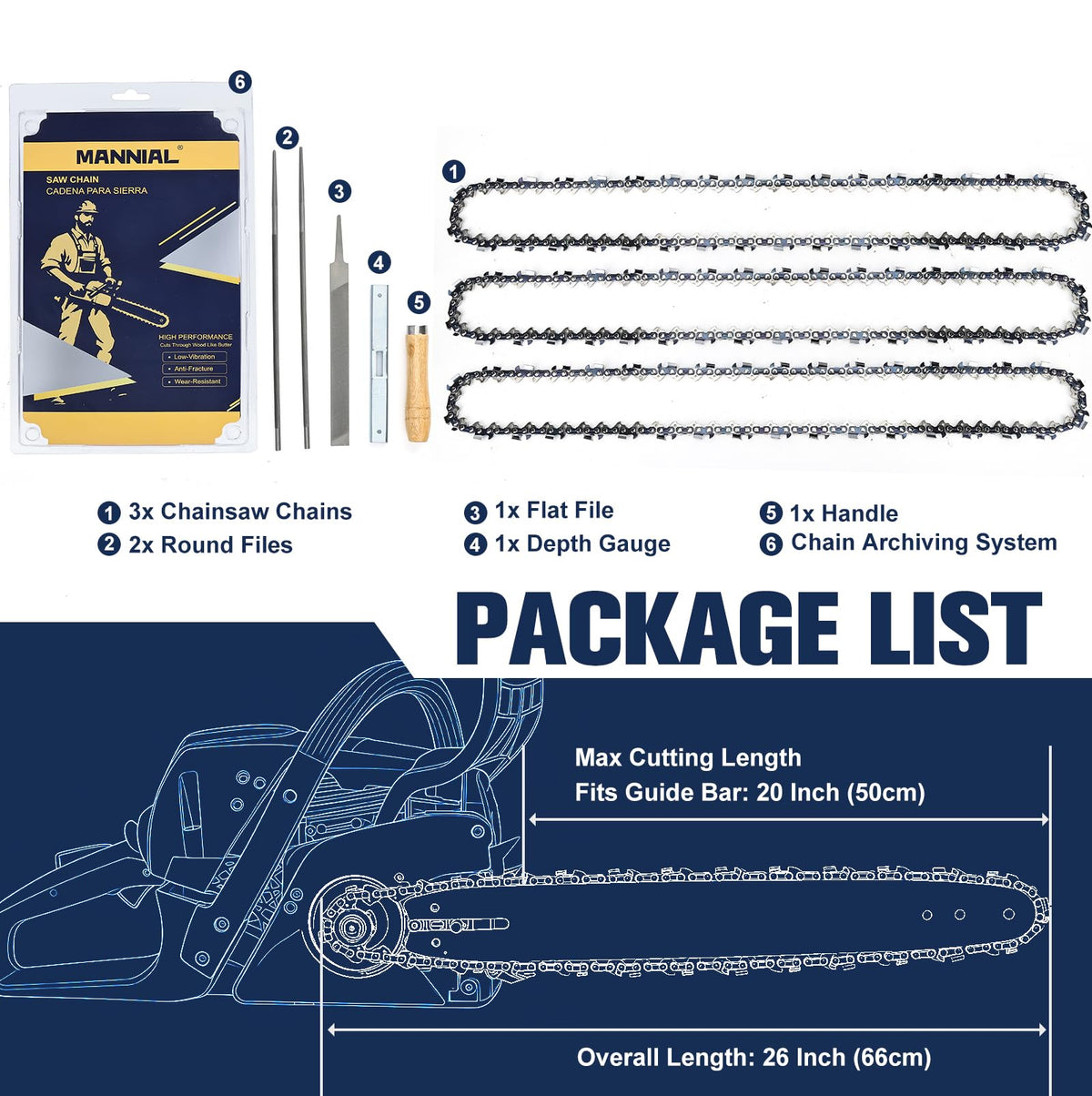 Mannial 72 drive links provide robust performance and proper bar fit