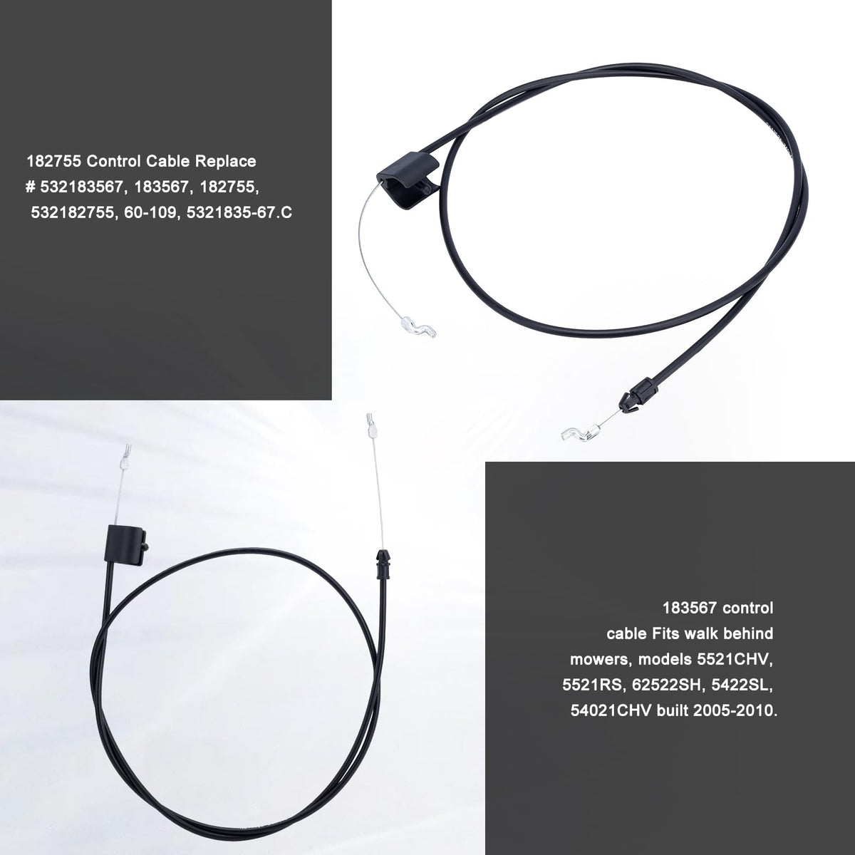 Mannial cable length 61-1-2 inch for versatile mower fits