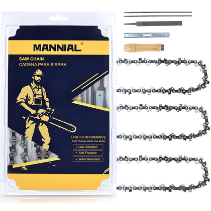 Mannial CS1600 chain three-pack with sharpening kit for durable maintenance