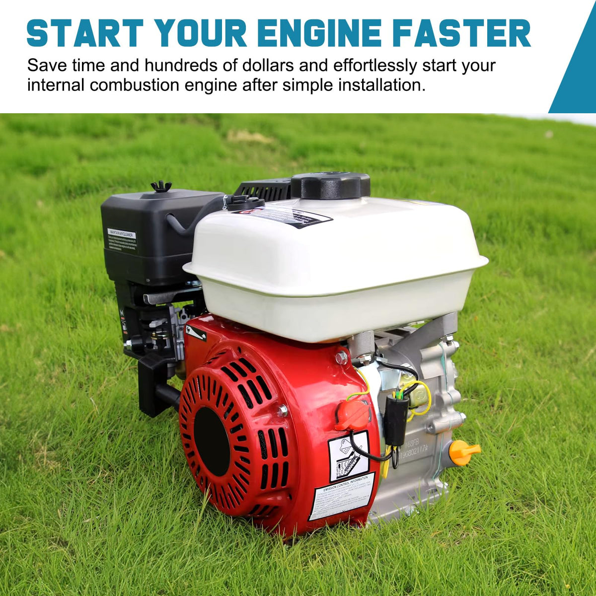 Mannial engine starter compatible with 4, 5.5, and 6.5 HP Honda motors.