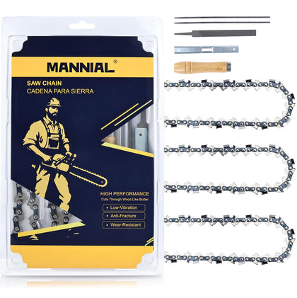 MANNIAL Husqvarna 18in chain 3-pack for quick replacements and smooth cutting.