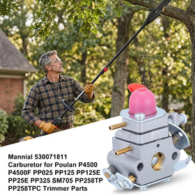 Mannial PP125 carburetor for Poulan PP125 improves throttle response