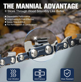 Mannial sharpening kit included for convenient on-site maintenance.