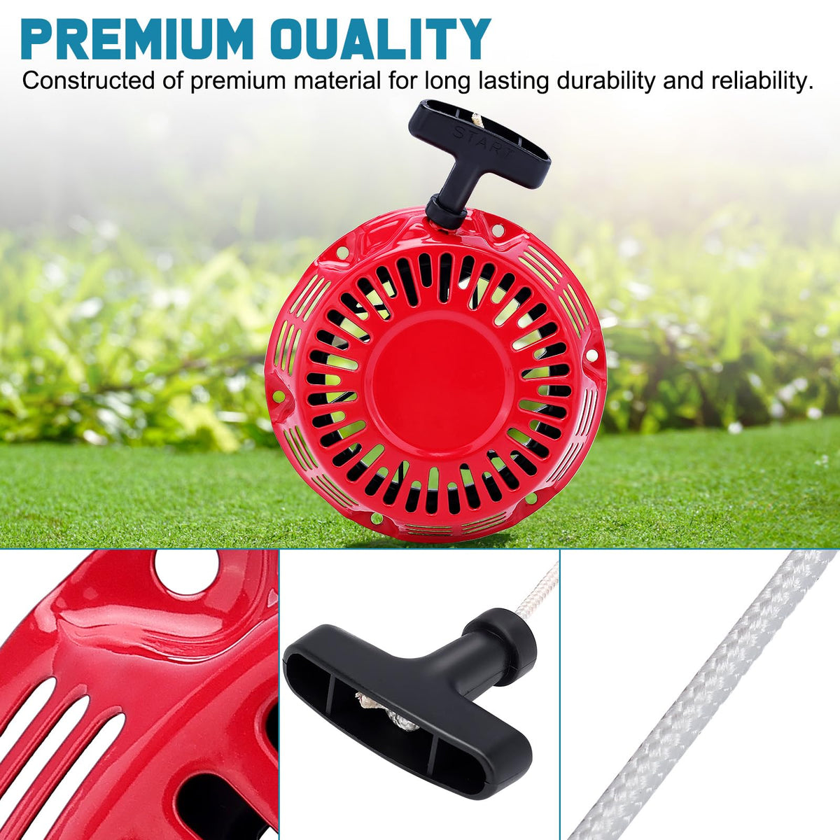 Mannial durable steel rod and ratchet detail for reliability.