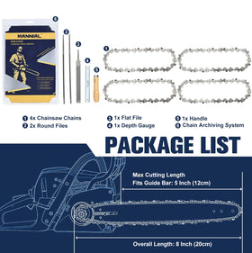 Mannial WA0142 28 drive links designed for extended cutting life.