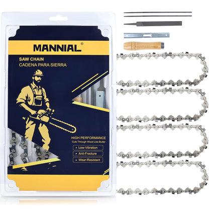Mannial WA0142 four-pack chainsaw chain for fast, reliable replacements.