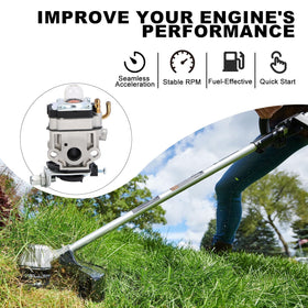 Mannial WYK-186 carburetor primer bulb included for smoother starting.