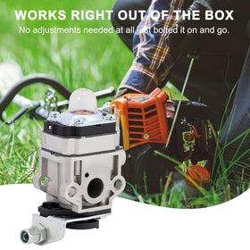 Mannial WYK-186 carburetor spark plug included for reliable ignition.
