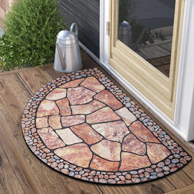 MANO decorative front-entry mat enhances curb appeal and entry protection.