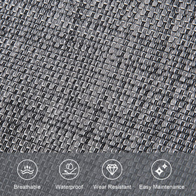 Mansion Home all-weather fabric close-up resists sun and moisture.