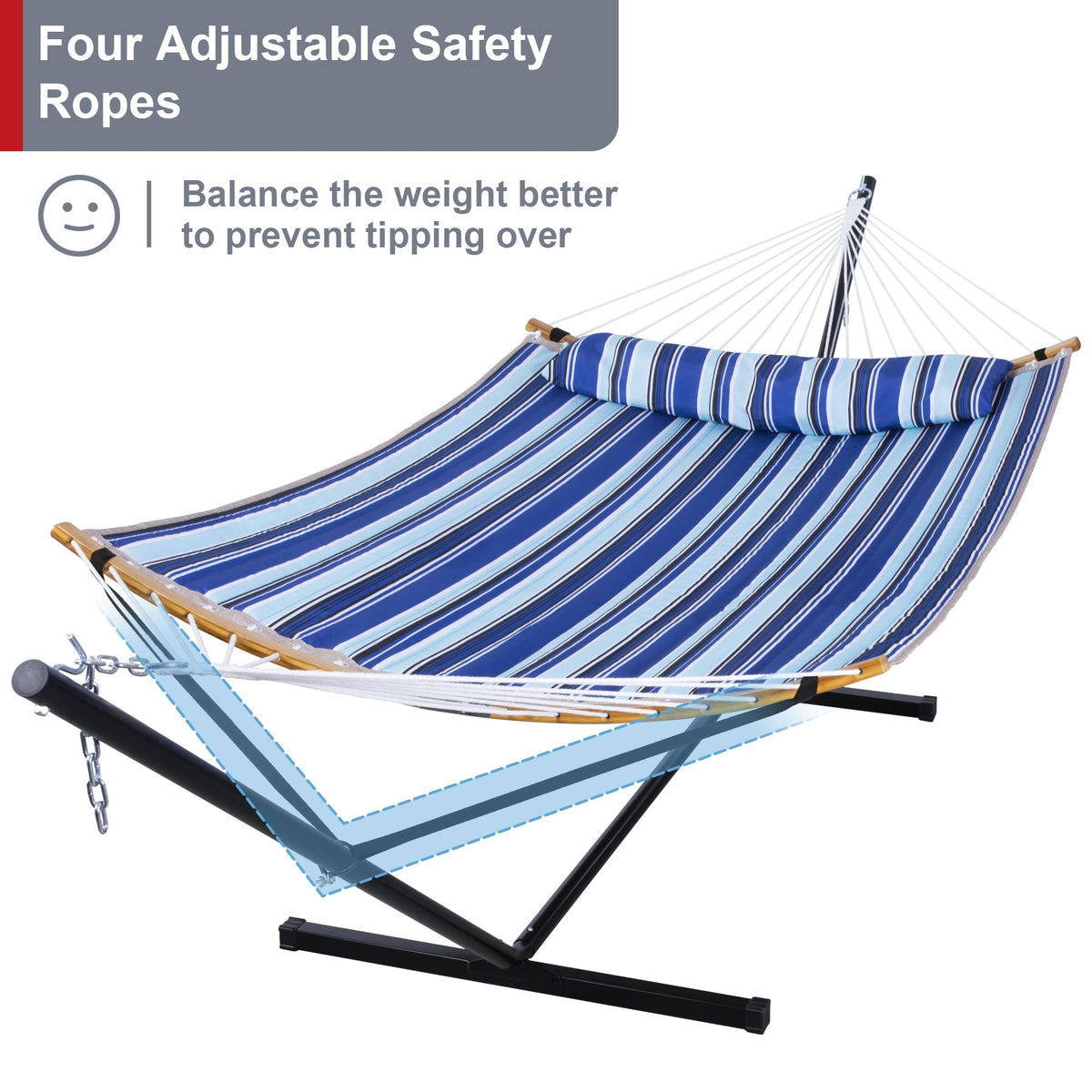 Mansion Home outdoor hammock pillow adds soft comfort for lounging