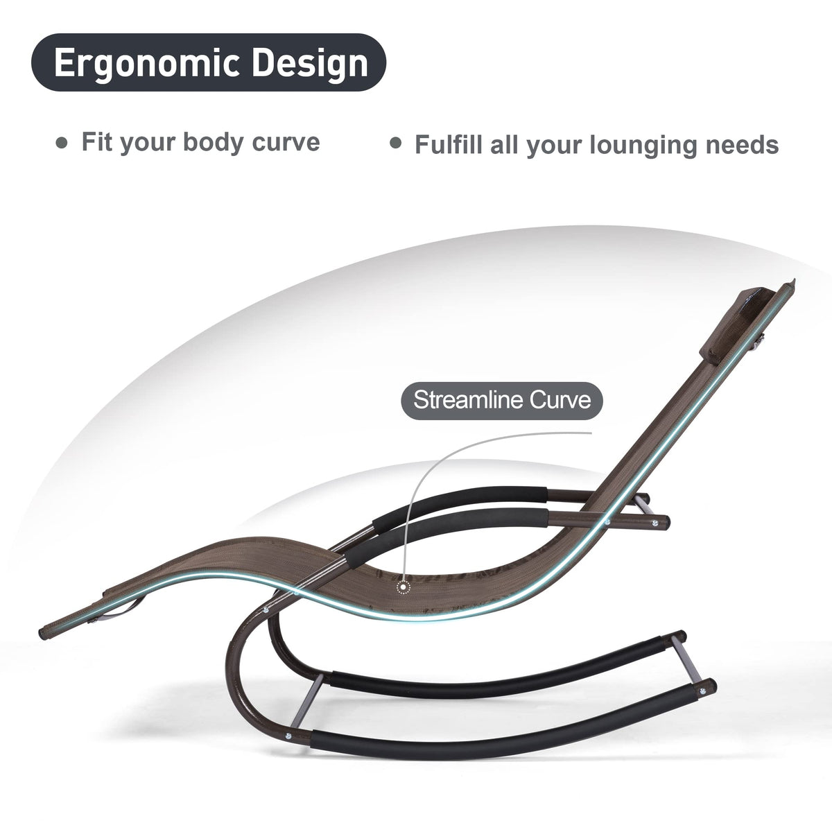 Mansion Home sturdy steel-frame chaise for durable all-weather use.