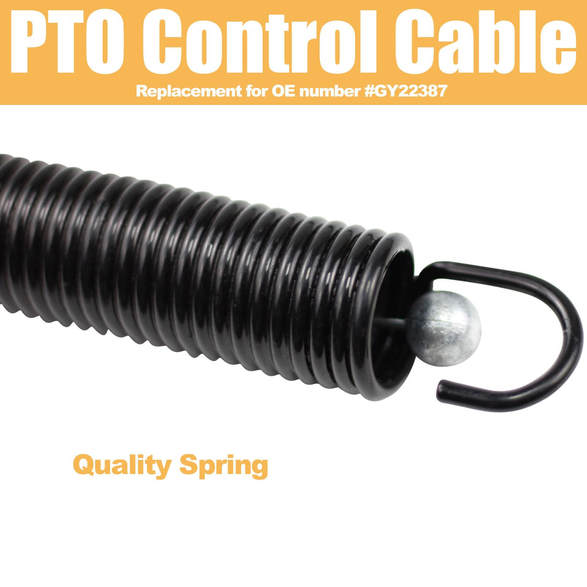 MANUTEX Deere L100 PTO cable enables quick deck activation.