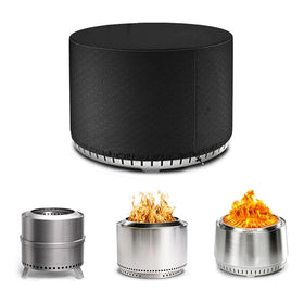 Maobutte fire pit cover fits Yukon 30-inch round pits securely.
