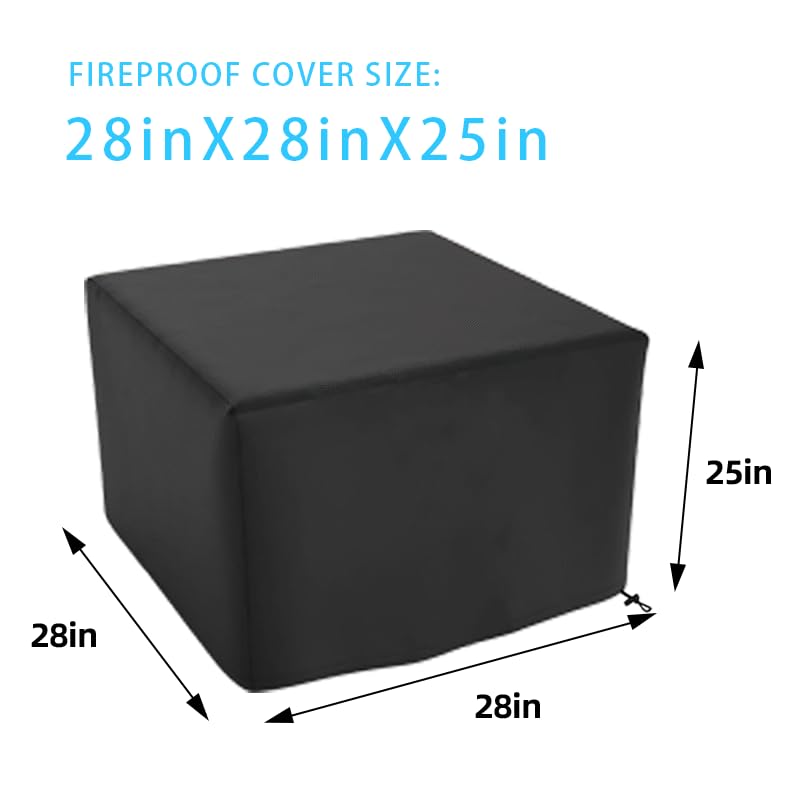 Maobutte waterproof fire pit cover protecting outdoor pit from rain and dust.