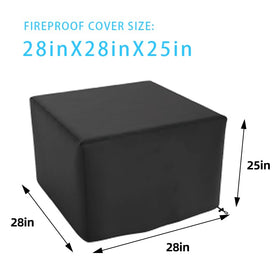 Maobutte waterproof fire pit cover protecting outdoor pit from rain and dust.