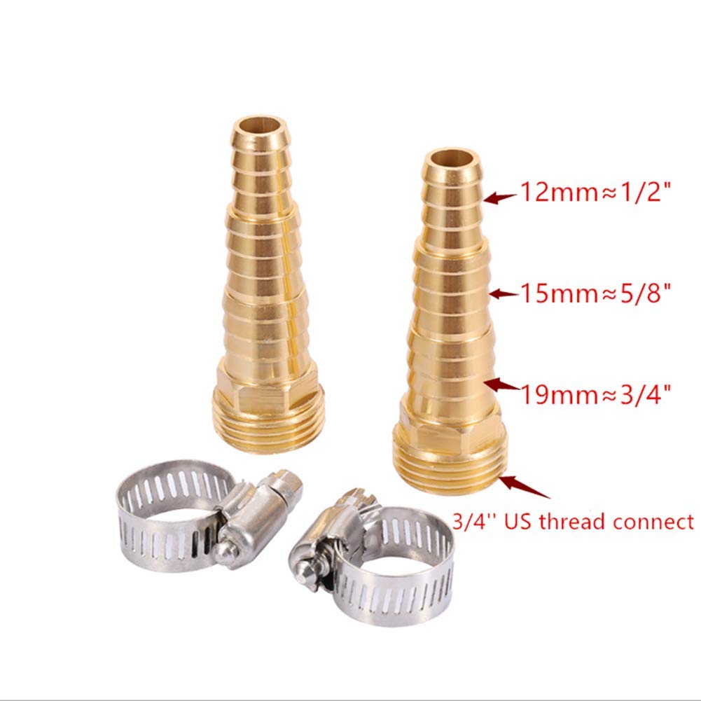 Maofa two male one female connector supports flexible hose repairs.