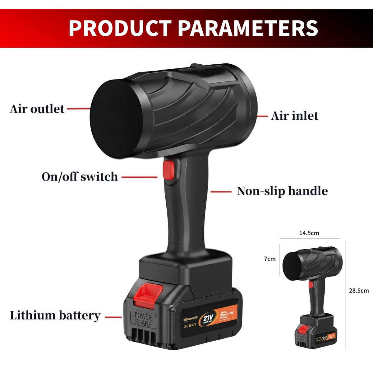 MAOGOOR battery charger included for convenient recharging.