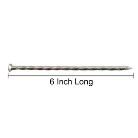 MAOMBO 6-inch turf nail with threaded surface provides strong grip.