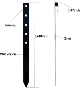 MAOMBO anchoring spikes for terrace boards, 10 inch, secure ground fixation