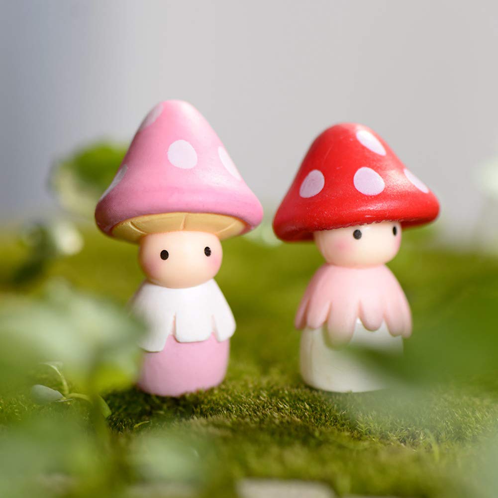 MAOMIA dollhouse mushroom figures add tiny charm to interiors