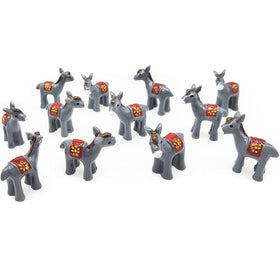 MAOMIA donkey figurine cake topper close-up for charming cupcakes