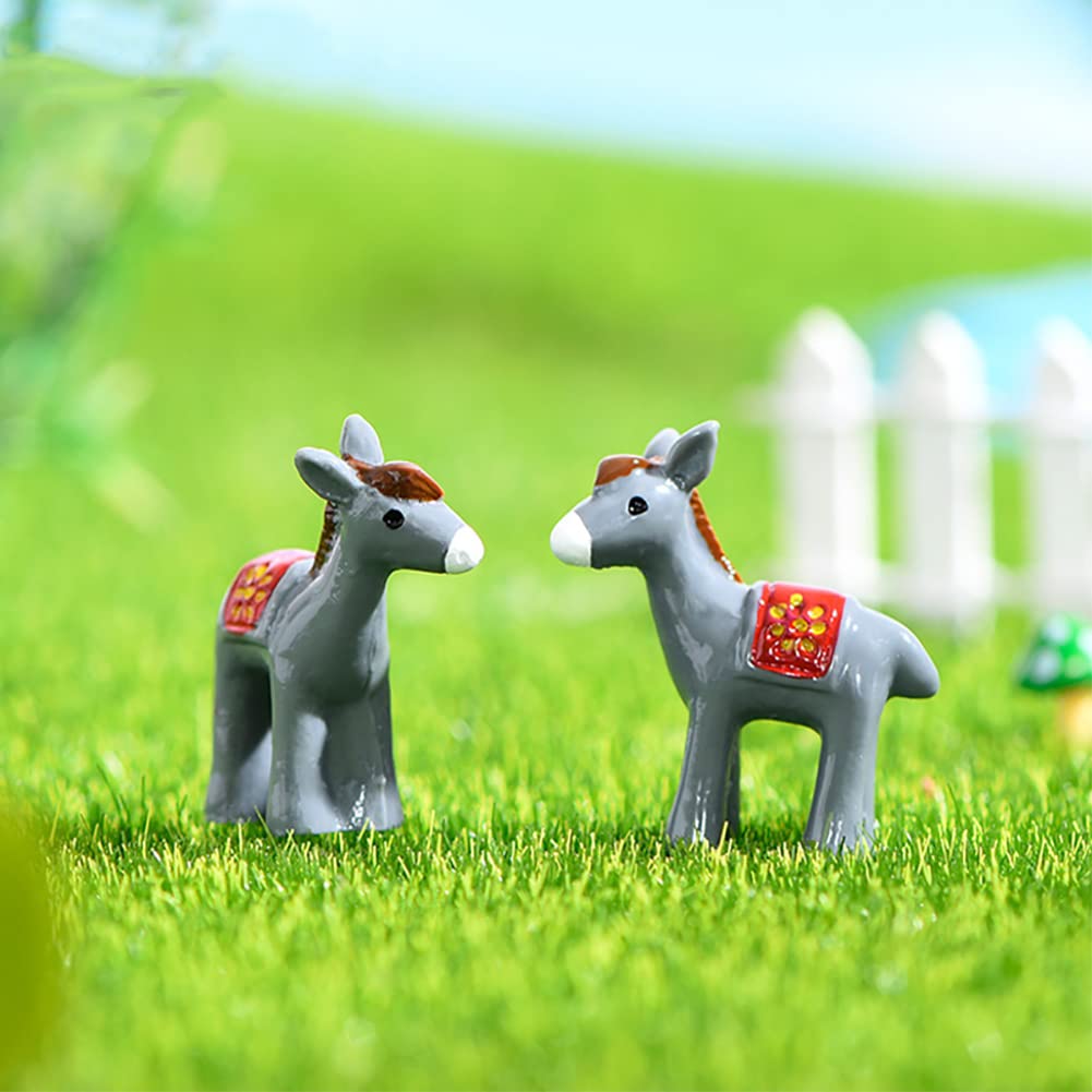 MAOMIA donkey figurine in moss landscape enhances micro landscapes