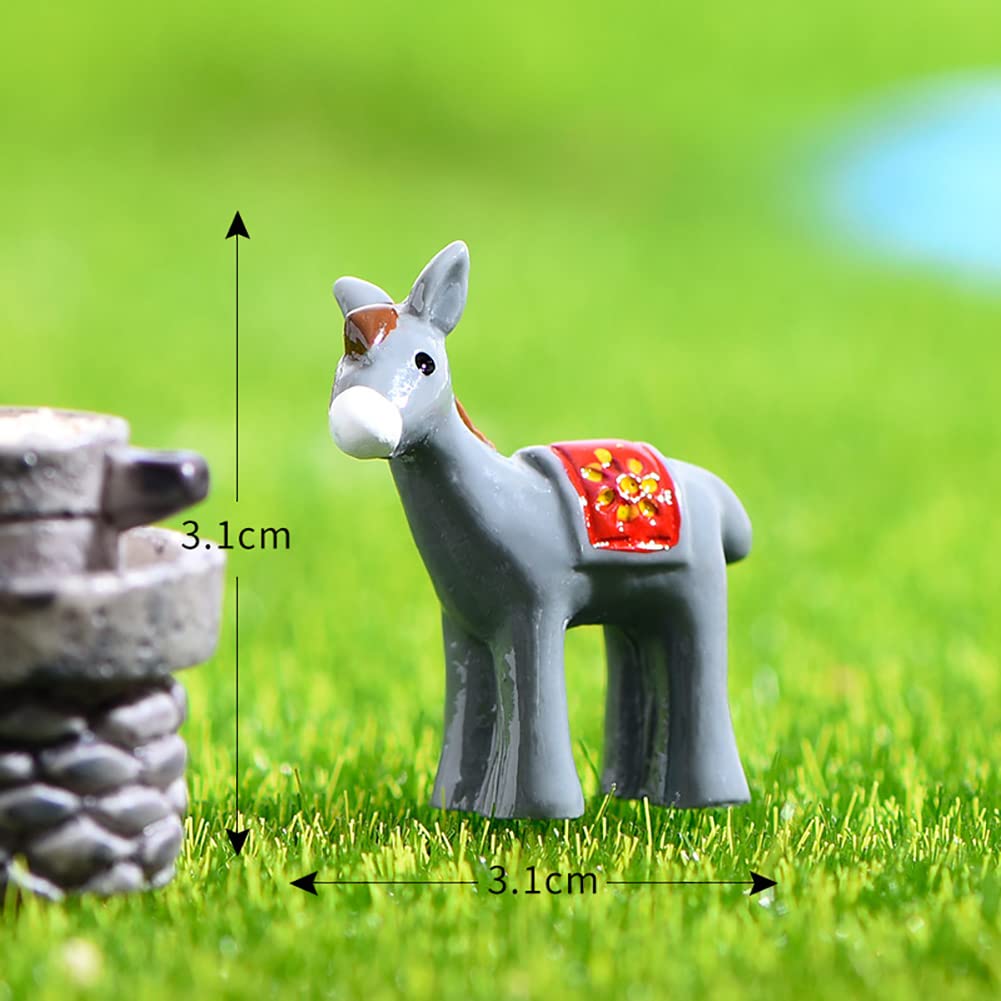 MAOMIA donkey figurine 20-pack for DIY crafts and cake toppers