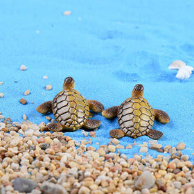 MAOMIA resin turtle figurine enhances tiny garden scenes with realism.