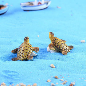 MAOMIA seaside turtle ornament adds a playful focal point.