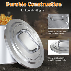 Maonlyking lid fits Solo Stove Bonfire 2.0 and 1.0 with 19.5-inch round diameter.