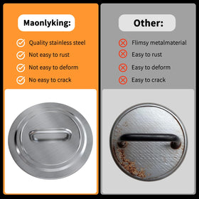 Maonlyking lid's detachable handle enables easy removal and setup.