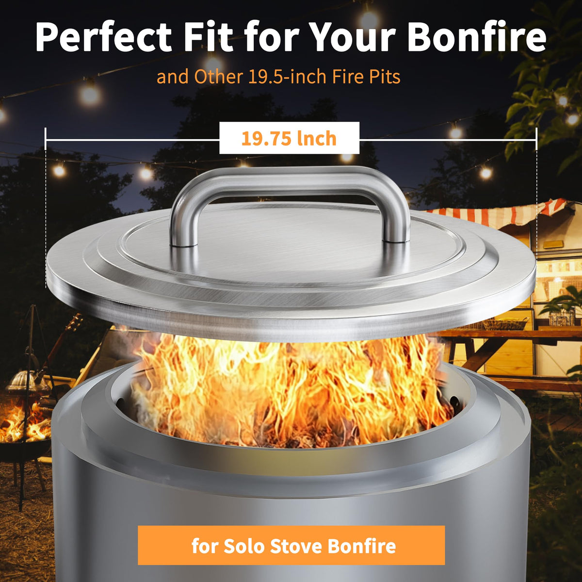 Maonlyking lid 304 stainless steel offers durable rain and wind protection.