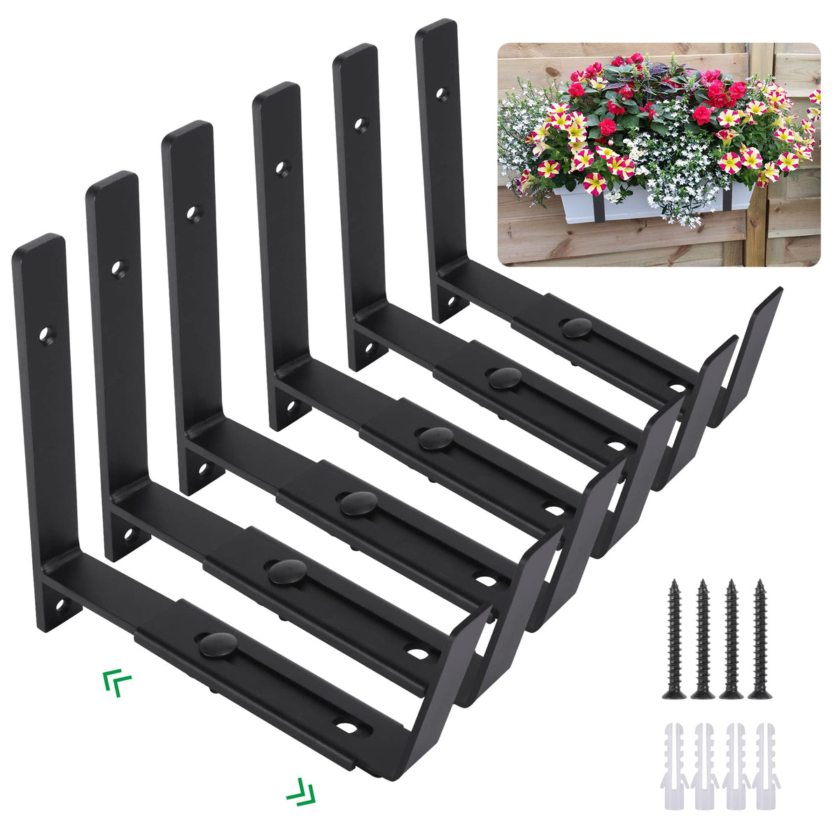 Maotong adjustable window planter brackets mounted on wall for sturdy indoor planters