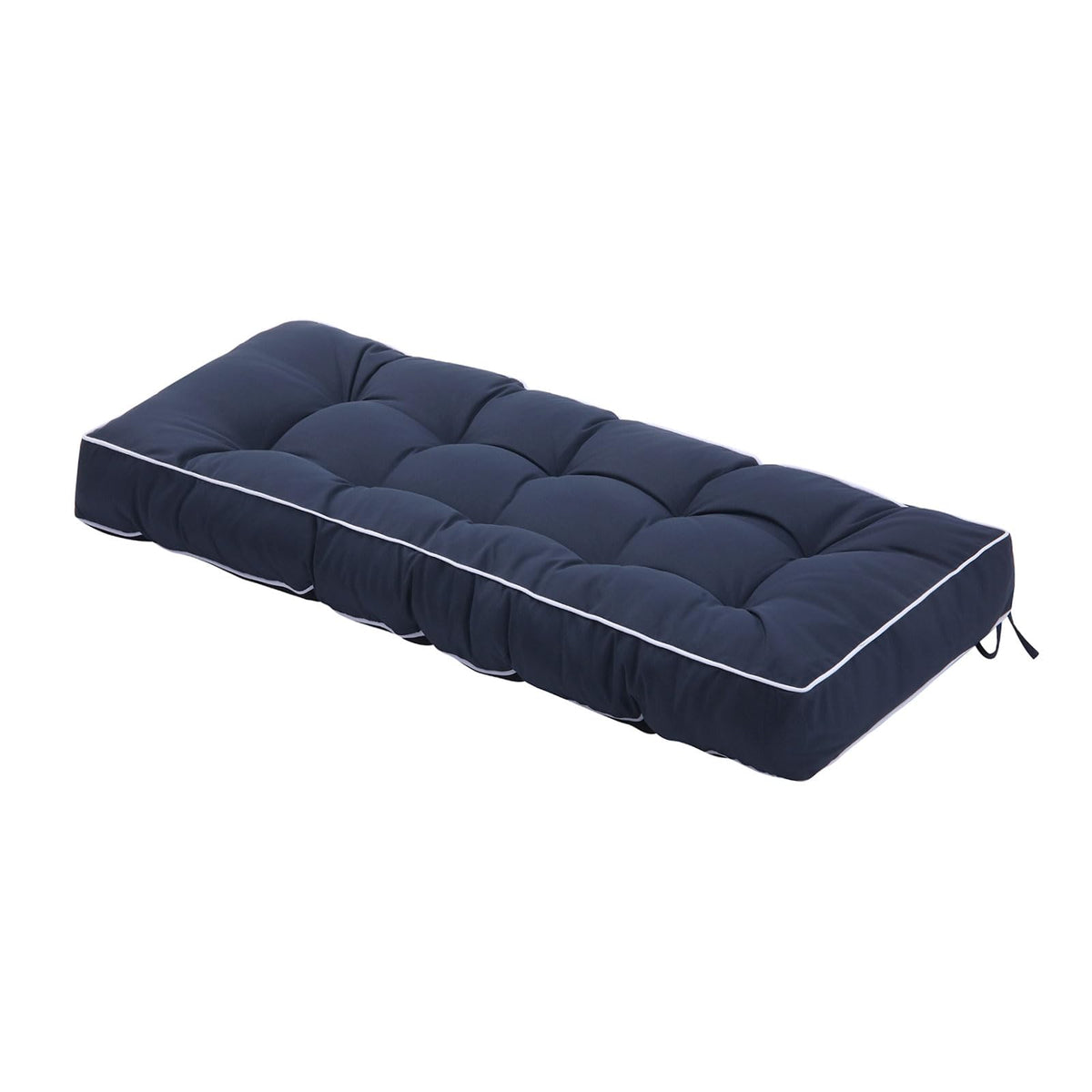 Maphissus 41-inch outdoor bench cushion installed on a porch for weather-ready comfort