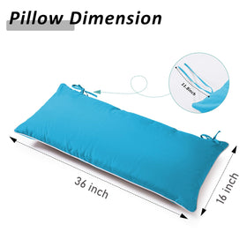 Maphissus hammock pillow with ties simplifies replacement and maintenance.